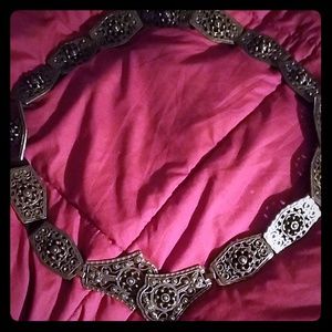 Chico's Silver Intricate Silver Belt M/L NWOT
